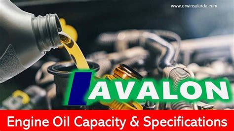 2004 toyota avalon oil capacity|Toyota Avalon engine oil capacity (USA)